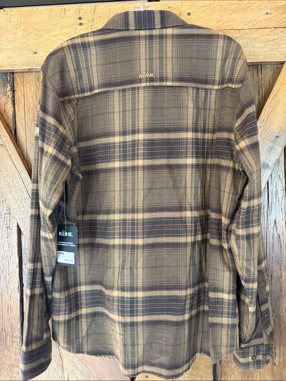 NWT Men’s Large Kuhl Fugitive Flannel shirt in roasted barley - Picture 6 of 10